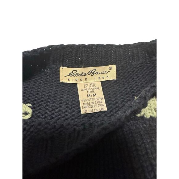 Eddie Bauer vintage floral needlepoint knitted sweater - EUC - Picture 3 of 10